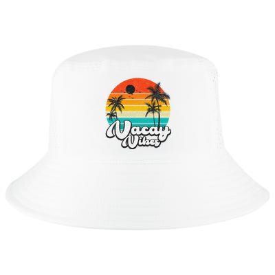 Vintage Palm Tree Sunset Beach Vacation Summer Vacay Vibes Cool Comfort Performance Bucket Hat