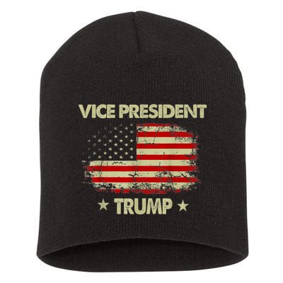 Vice President Trump Election Funny Short Acrylic Beanie