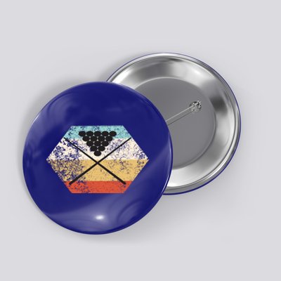 Vintage Pool Table Billiards Cute Gift Button