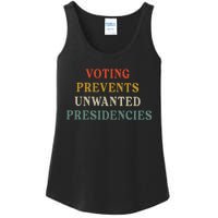 Voting Prevents Unwanted Presidencies Ladies Essential Tank