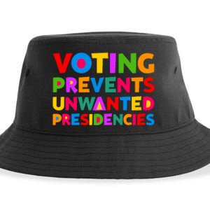 Voting Prevents Unwanted Presidencies Gifts Sustainable Bucket Hat