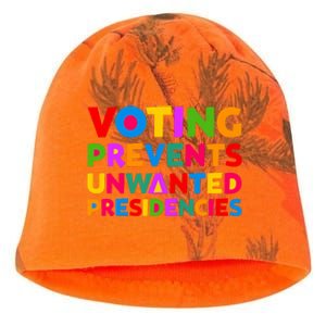 Voting Prevents Unwanted Presidencies Gifts Kati - Camo Knit Beanie