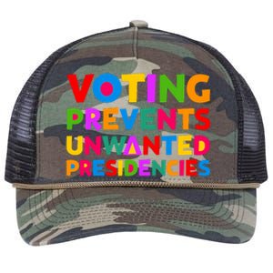 Voting Prevents Unwanted Presidencies Gifts Retro Rope Trucker Hat Cap