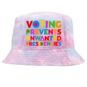 Voting Prevents Unwanted Presidencies Gifts Tie-Dyed Bucket Hat