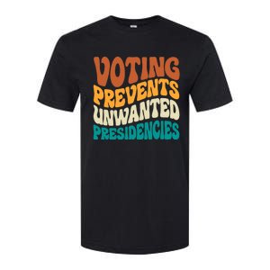 Voting Prevents Unwanted Presidencies Kamala Harris 2024 Softstyle CVC T-Shirt