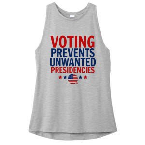 Voting Prevents Unwanted Presidencies Ladies PosiCharge Tri-Blend Wicking Tank