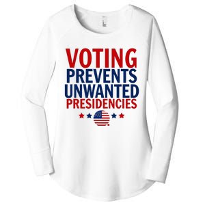 Voting Prevents Unwanted Presidencies Women's Perfect Tri Tunic Long Sleeve Shirt