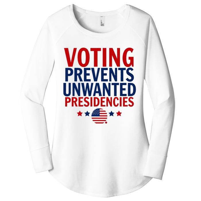 Voting Prevents Unwanted Presidencies Women's Perfect Tri Tunic Long Sleeve Shirt