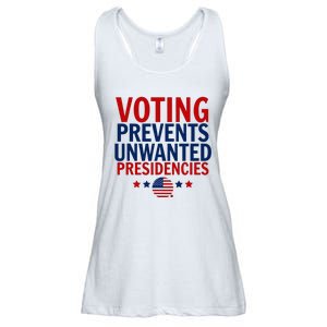 Voting Prevents Unwanted Presidencies Ladies Essential Flowy Tank