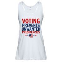 Voting Prevents Unwanted Presidencies Ladies Essential Flowy Tank