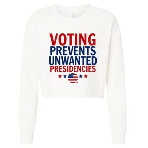 Voting Prevents Unwanted Presidencies Cropped Pullover Crew