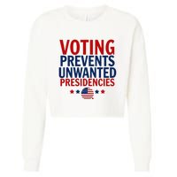 Voting Prevents Unwanted Presidencies Cropped Pullover Crew