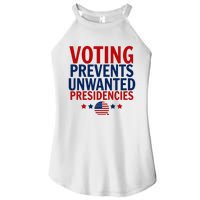 Voting Prevents Unwanted Presidencies Women's Perfect Tri Rocker Tank