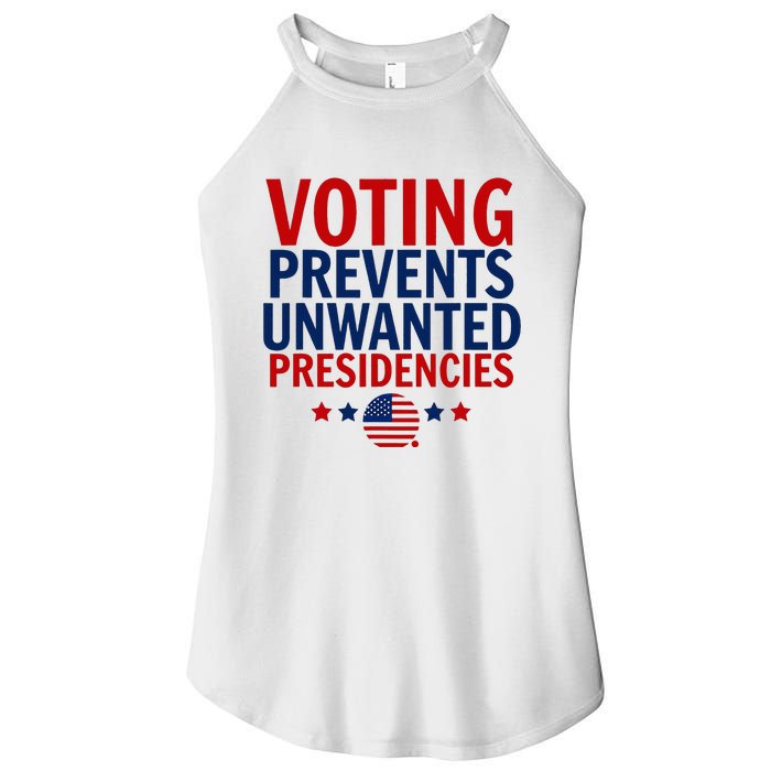 Voting Prevents Unwanted Presidencies Women's Perfect Tri Rocker Tank