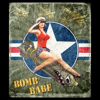 Vintage Pin Up Girl On Bomb Bomber Plane Bag