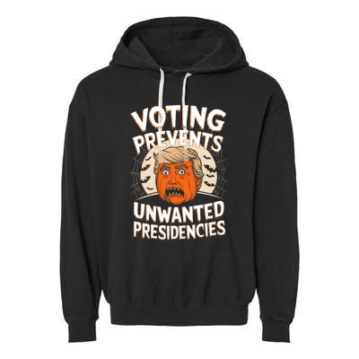 Voting Prevents Unwanted Presidencies Artwork For Halloween Garment-Dyed Fleece Hoodie