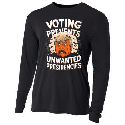 Voting Prevents Unwanted Presidencies Artwork For Halloween Cooling Performance Long Sleeve Crew