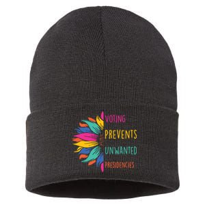 Voting Prevents Unwanted Presidencies Sustainable Knit Beanie