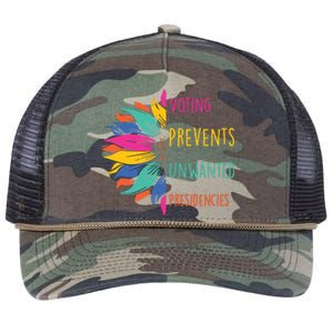 Voting Prevents Unwanted Presidencies Retro Rope Trucker Hat Cap