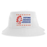 Voting Prevents Unwanted Presidencies Vote For Harris Walz Sustainable Bucket Hat