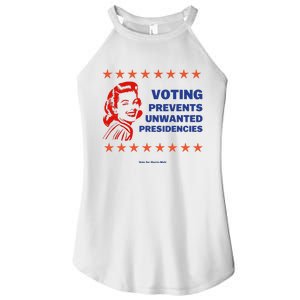 Voting Prevents Unwanted Presidencies Vote For Harris Walz Women's Perfect Tri Rocker Tank