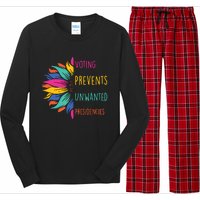 Voting Prevents Unwanted Presidencies Long Sleeve Pajama Set