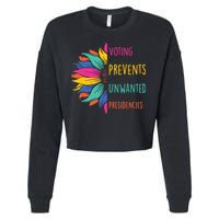 Voting Prevents Unwanted Presidencies Cropped Pullover Crew