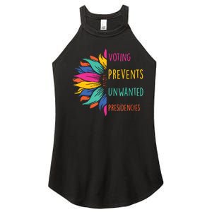 Voting Prevents Unwanted Presidencies Women's Perfect Tri Rocker Tank