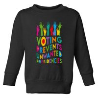 Voting Prevents Unwanted Presidencies Harris Walz 2024 Toddler Sweatshirt