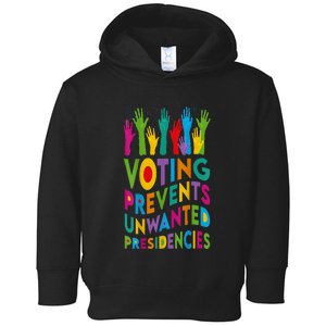 Voting Prevents Unwanted Presidencies Harris Walz 2024 Toddler Hoodie