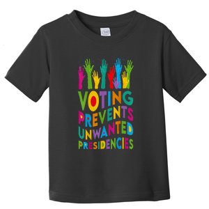 Voting Prevents Unwanted Presidencies Harris Walz 2024 Toddler T-Shirt