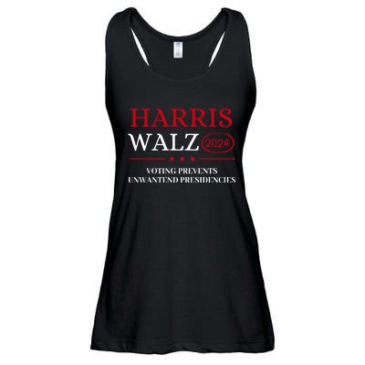 Voting Prevents Unwanted Presidencies Ladies Essential Flowy Tank