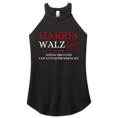 Voting Prevents Unwanted Presidencies Women's Perfect Tri Rocker Tank