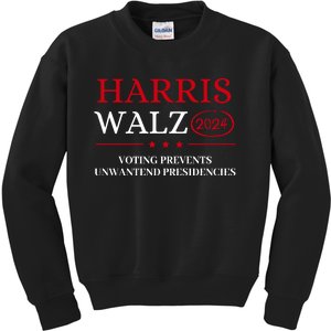 Voting Prevents Unwanted Presidencies Kids Sweatshirt