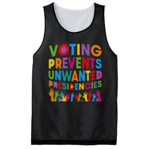 Voting Prevents Unwanted Presidencies Mesh Reversible Basketball Jersey Tank