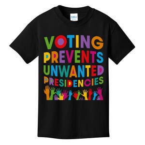 Voting Prevents Unwanted Presidencies Kids T-Shirt