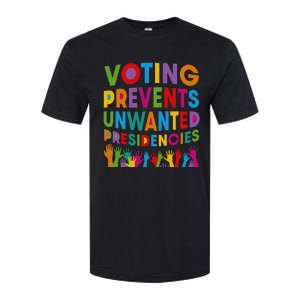 Voting Prevents Unwanted Presidencies Softstyle CVC T-Shirt