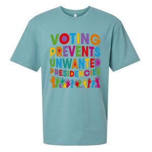 Voting Prevents Unwanted Presidencies Sueded Cloud Jersey T-Shirt