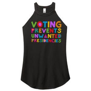 Voting Prevents Unwanted Presidencies Women's Perfect Tri Rocker Tank