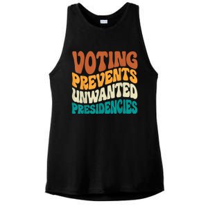 Voting Prevents Unwanted Presidencies Ladies PosiCharge Tri-Blend Wicking Tank