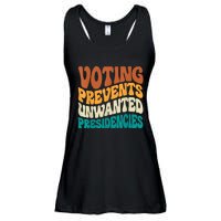 Voting Prevents Unwanted Presidencies Ladies Essential Flowy Tank