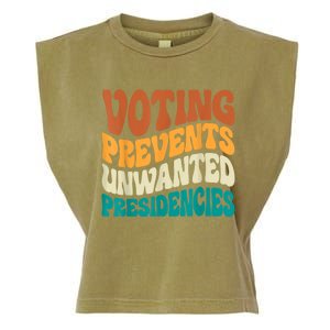 Voting Prevents Unwanted Presidencies Garment-Dyed Women's Muscle Tee