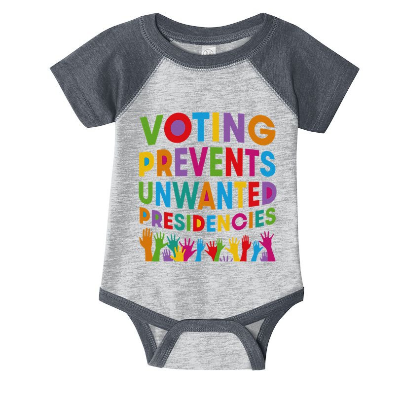 Voting Prevents Unwanted Presidencies Gift Infant Baby Jersey Bodysuit