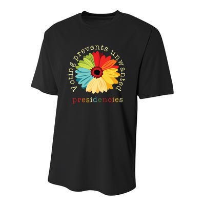 Voting Prevents Unwanted Presidencies Youth Performance Sprint T-Shirt