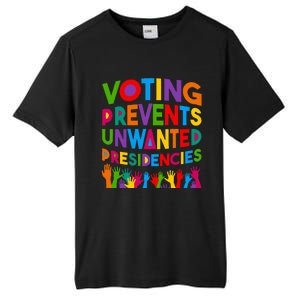 Voting Prevents Unwanted Presidencies Funny Saying Quote Tall Fusion ChromaSoft Performance T-Shirt