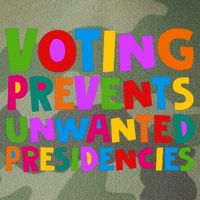 Voting Prevents Unwanted Presidencies Legacy Tie Dye Trucker Hat