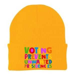 Voting Prevents Unwanted Presidencies Knit Cap Winter Beanie