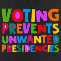 Voting Prevents Unwanted Presidencies 7 Panel Mesh Trucker Snapback Hat