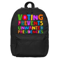 Voting Prevents Unwanted Presidencies 16 in Basic Backpack