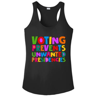 Voting Prevents Unwanted Presidencies Ladies PosiCharge Competitor Racerback Tank